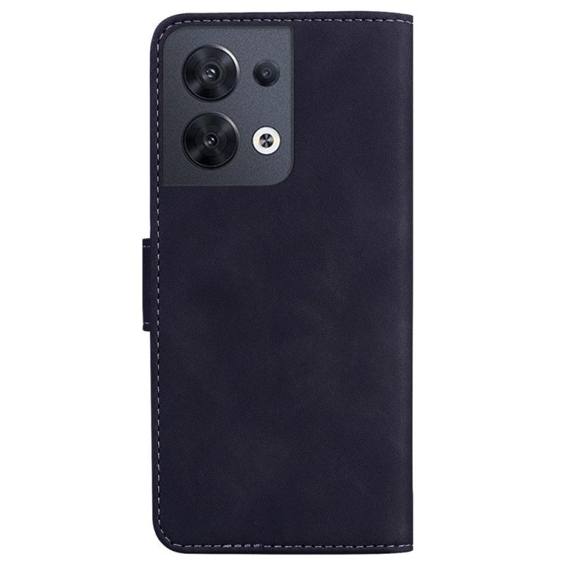 Custodia in pelle Oppo Reno 8 Farfalla