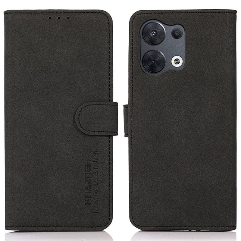 Custodia in pelle Oppo Reno 8 Khazneh Moda Effetto Pelle
