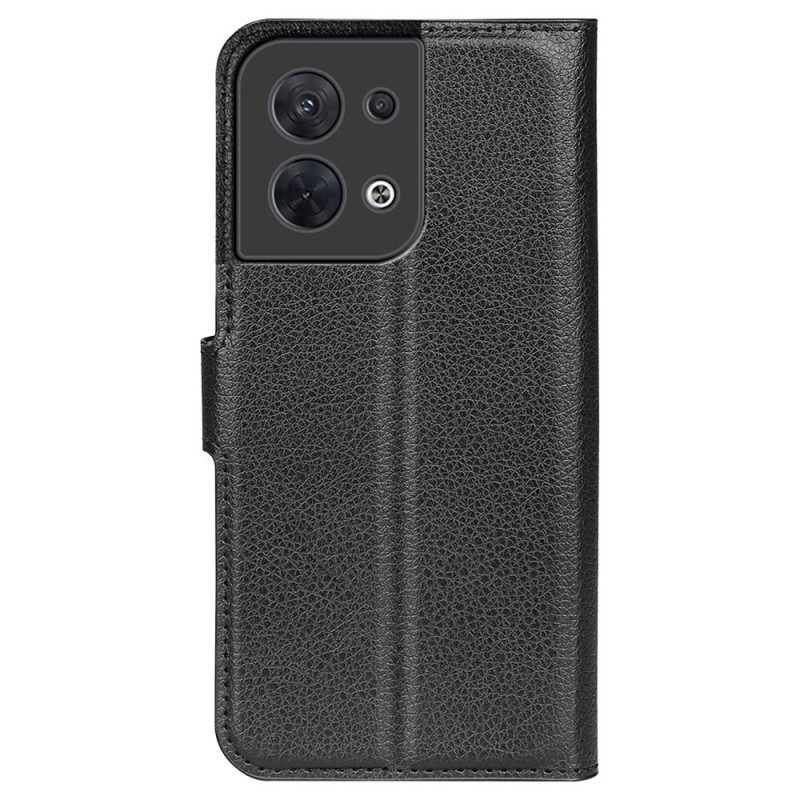 Custodia in pelle Oppo Reno 8 Stile Classico