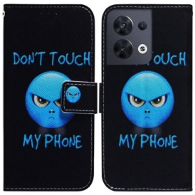 Custodia in pelle Oppo Reno 8 Telefono Emoji Con Cordino