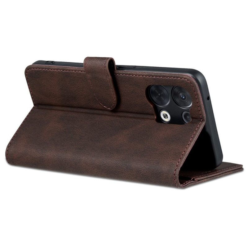 Folio Cover Oppo Reno 8 Azns Effetto Pelle Vintage