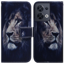 Folio Cover Oppo Reno 8 Cordino Leone
