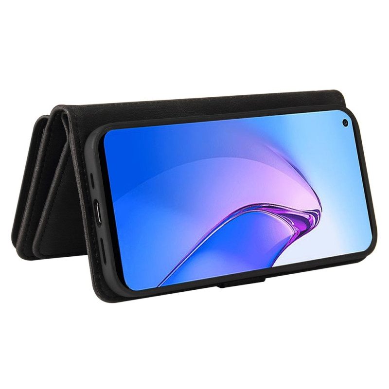 Folio Cover Oppo Reno 8 Portacarte Multifunzione