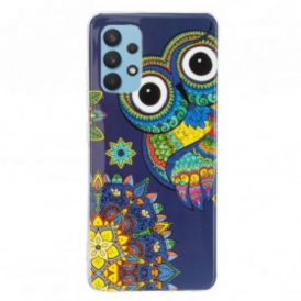Cover Samsung Galaxy A32 Mandala Gufo Fluorescente
