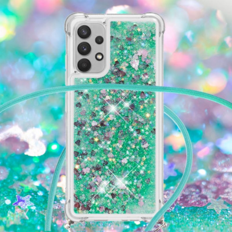 Cover Samsung Galaxy A32 Paillettes Con Coulisse