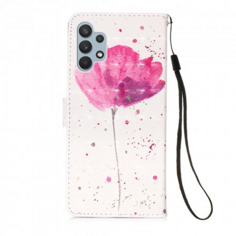 Cover Samsung Galaxy A32 Papavero Dell'acquerello
