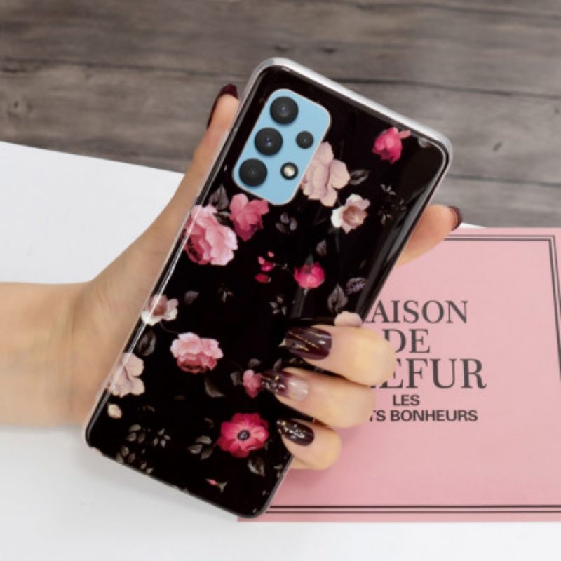 Cover Samsung Galaxy A32 Serie Floreale Fluorescente