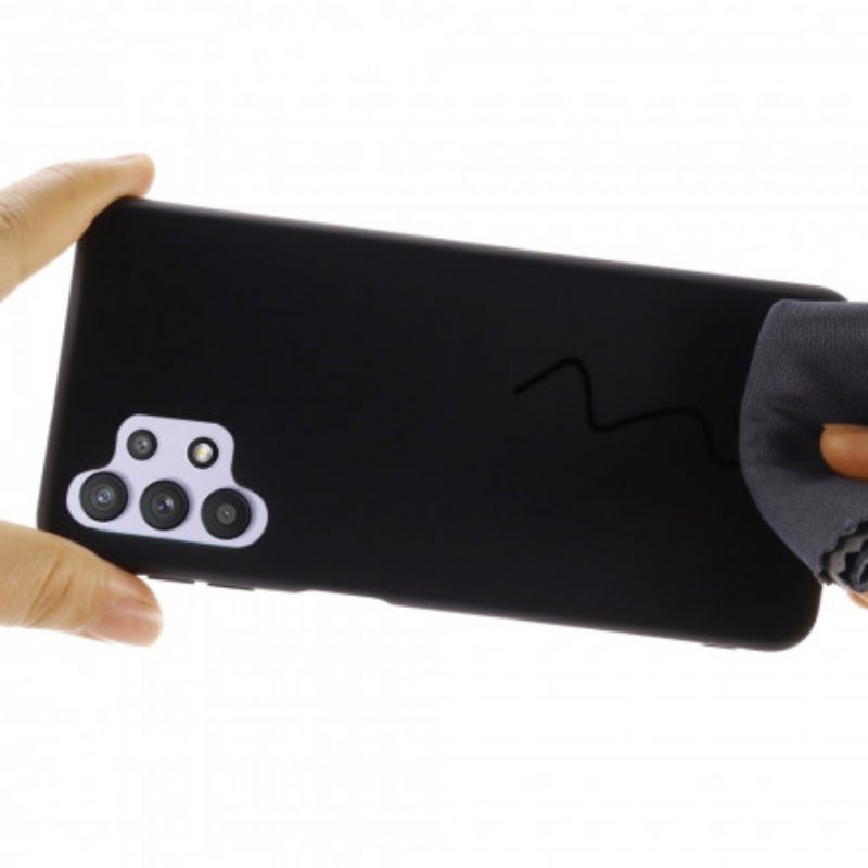 Cover Samsung Galaxy A32 Silicone Liquido Con Cordino