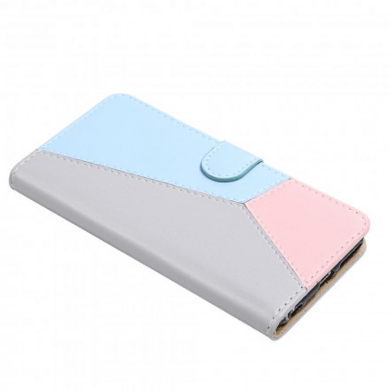Custodia in pelle Samsung Galaxy A32 Effetto Pelle Tricolore