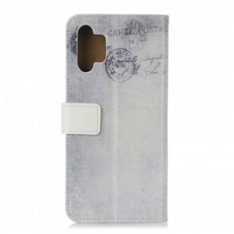 Custodia in pelle Samsung Galaxy A32 Gatto Viaggiatore
