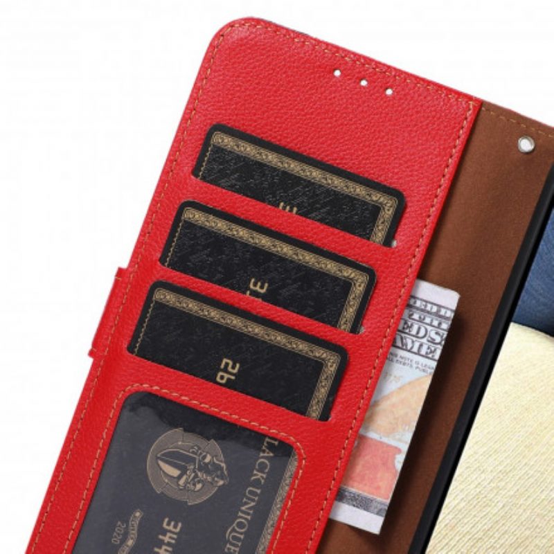 Custodia in pelle Samsung Galaxy A32 Lychee Style Rfid Khazneh