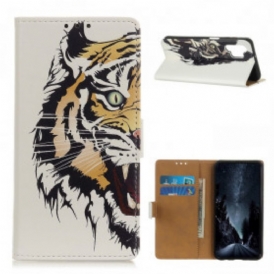 Custodia in pelle Samsung Galaxy A32 Tigre Feroce