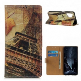 Custodia in pelle Samsung Galaxy A32 Torre Eiffel In Autunno