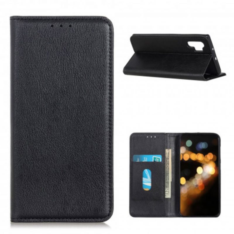 Folio Cover Samsung Galaxy A32 Custodia in pelle Eleganza Split Litchi Leather