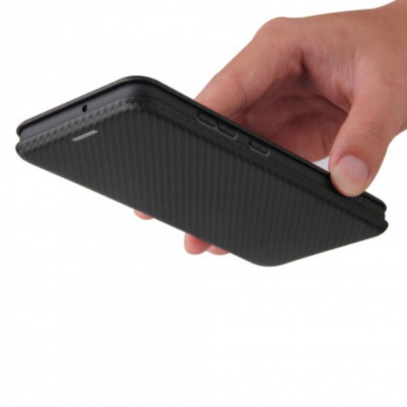 Folio Cover Samsung Galaxy A32 Custodia in pelle Fibra Di Carbonio