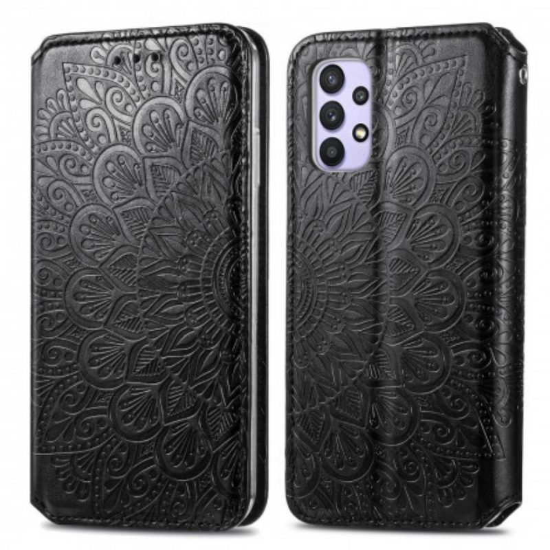 Folio Cover Samsung Galaxy A32 Custodia in pelle Mandala