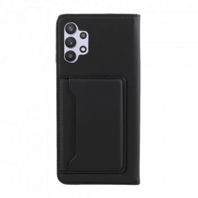Folio Cover Samsung Galaxy A32 Custodia in pelle Supporto Per Portacarte