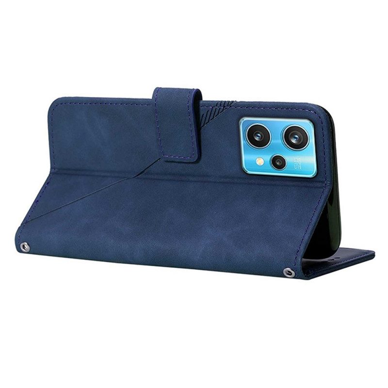 Custodia in pelle Realme 9 Pro 5G Effetto Pelle Piramidale