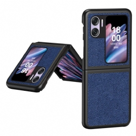 Folio Cover Oppo Find N2 Flip Custodia in pelle Ecopelle Litchi