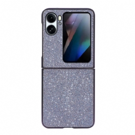 Folio Cover Oppo Find N2 Flip Custodia in pelle Paillettes In Ecopelle