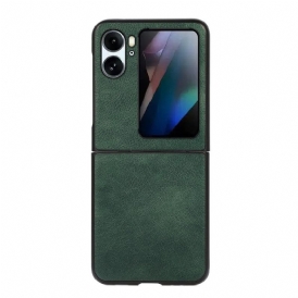 Folio Cover Oppo Find N2 Flip Custodia in pelle Struttura In Pelle