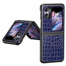 Folio Cover Oppo Find N2 Flip Custodia in pelle Trama Di Coccodrillo