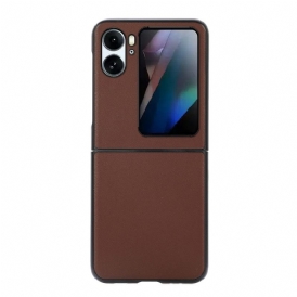 Folio Cover Oppo Find N2 Flip Custodia in pelle Pelle Vera