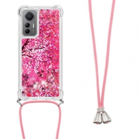 Cover Xiaomi 12 Lite Albero Con Coulisse Di Paillettes
