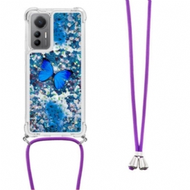 Cover Xiaomi 12 Lite Farfalle Di Paillettes Con Coulisse