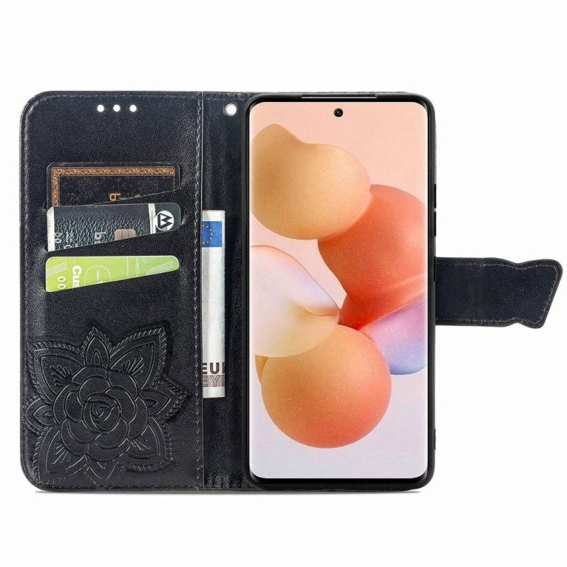 Custodia in pelle Xiaomi 12 Lite Farfalla Barocca