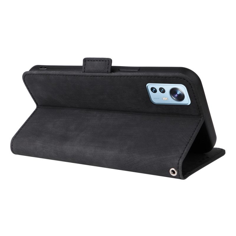 Custodia in pelle Xiaomi 12 Lite Portacarte Anteriore