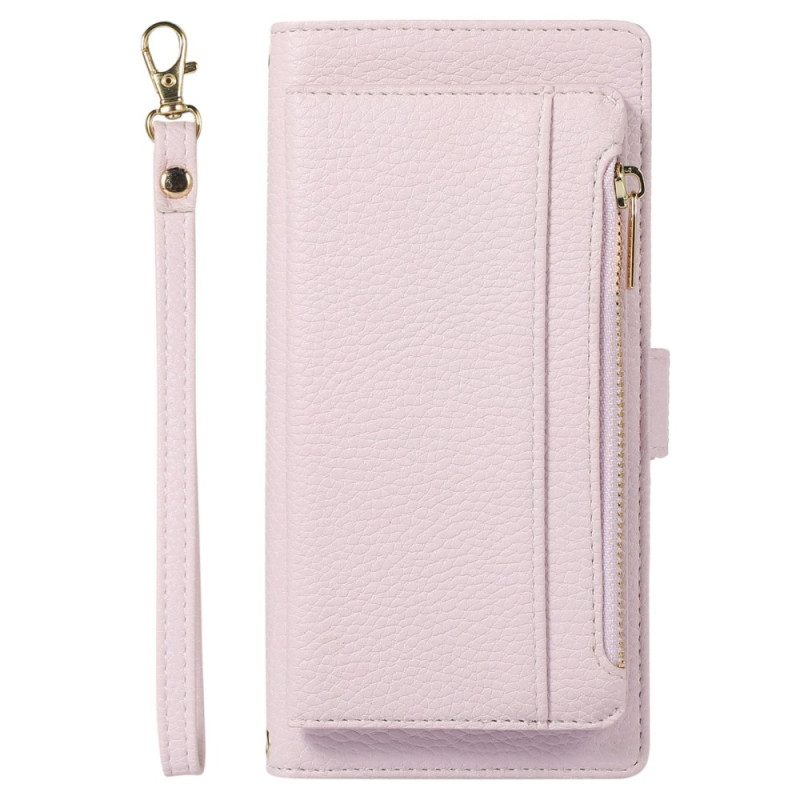 Custodia in pelle Xiaomi 12 Lite Portafoglio Portafoglio Staccabile E Cordino