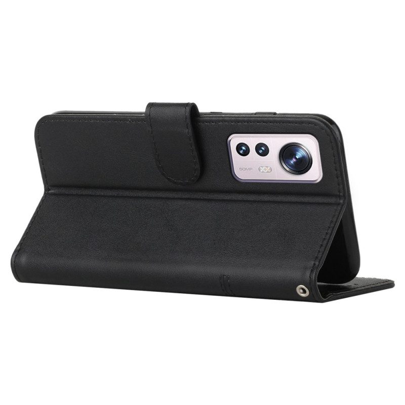 Custodia in pelle Xiaomi 12 Lite Strappy Stile Geometrico In Pelle