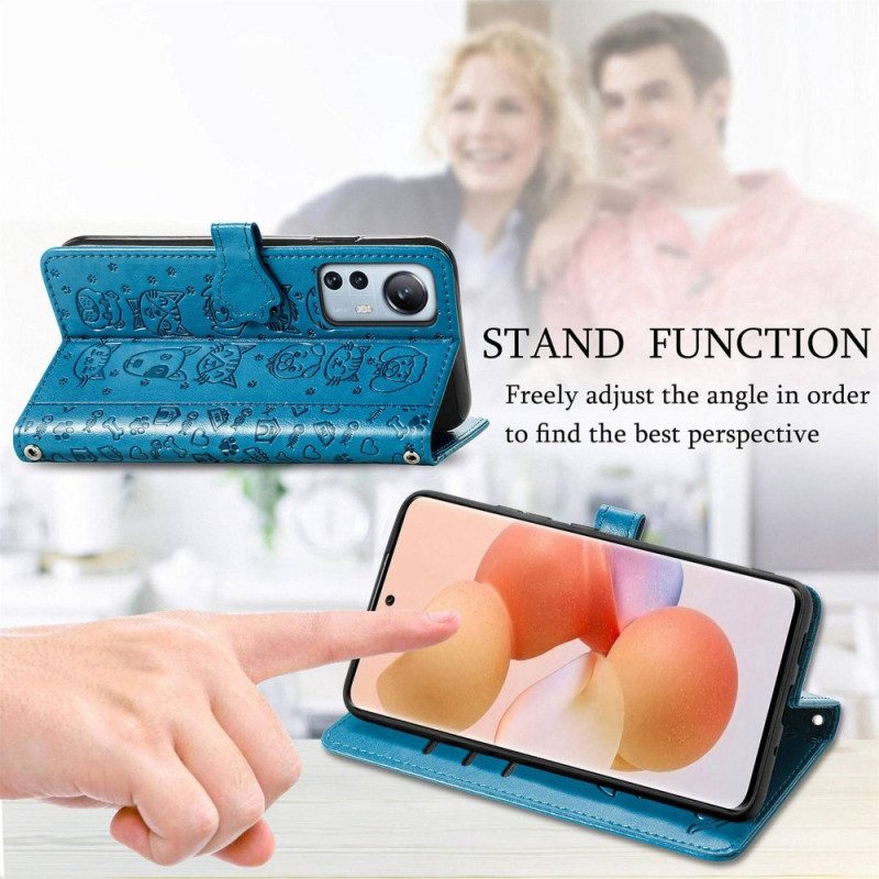 Folio Cover Xiaomi 12 Lite Animali Animati
