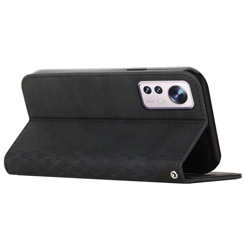 Folio Cover Xiaomi 12 Lite Custodia in pelle Modello In Pelle Stile 3d