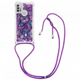 Cover Moto G30 / G10 Acchiappasogni Con Coulisse Con Paillettes
