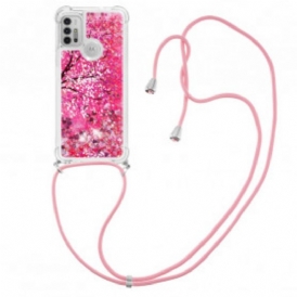 Cover Moto G30 / G10 Albero Con Coulisse Di Paillettes