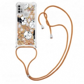 Cover Moto G30 / G10 Cani Con Coulisse Di Paillettes