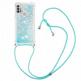 Cover Moto G30 / G10 Paillettes Con Coulisse