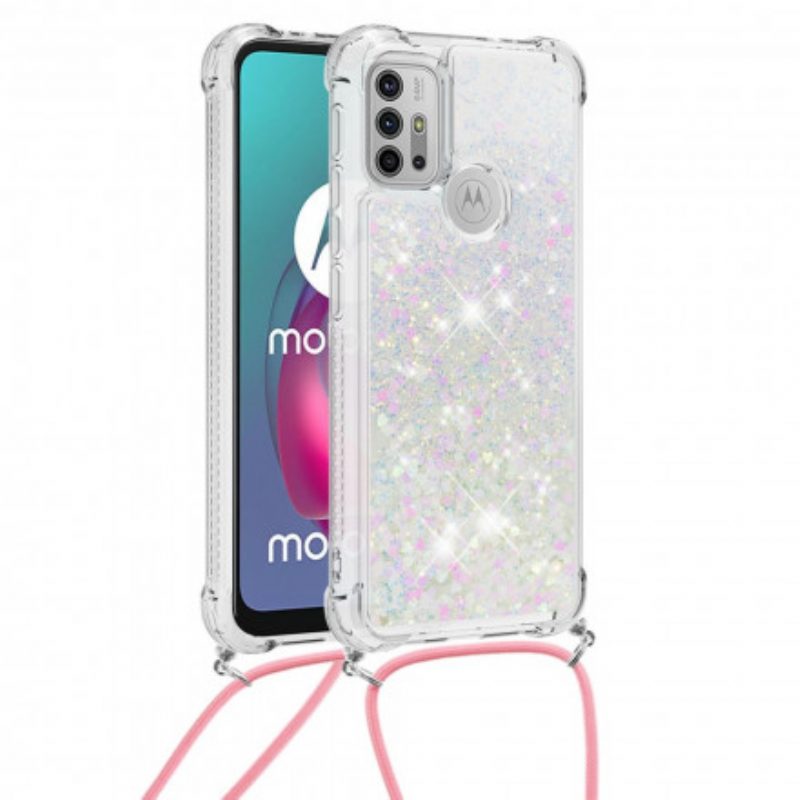Cover Moto G30 / G10 Paillettes Con Coulisse