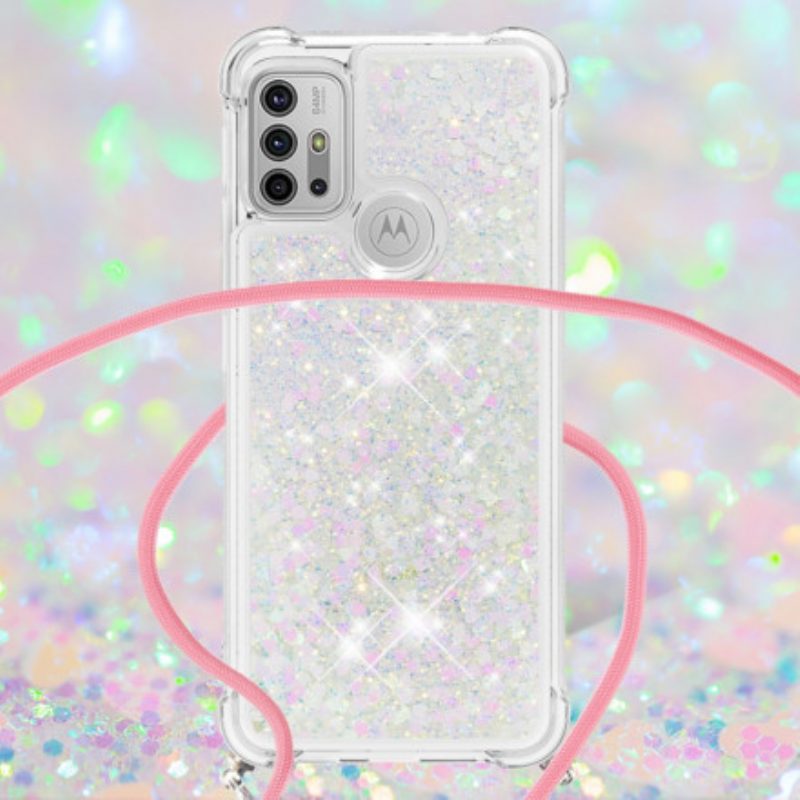 Cover Moto G30 / G10 Paillettes Con Coulisse