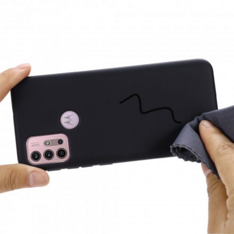 Cover Moto G30 / G10 Silicone Liquido Con Cordino