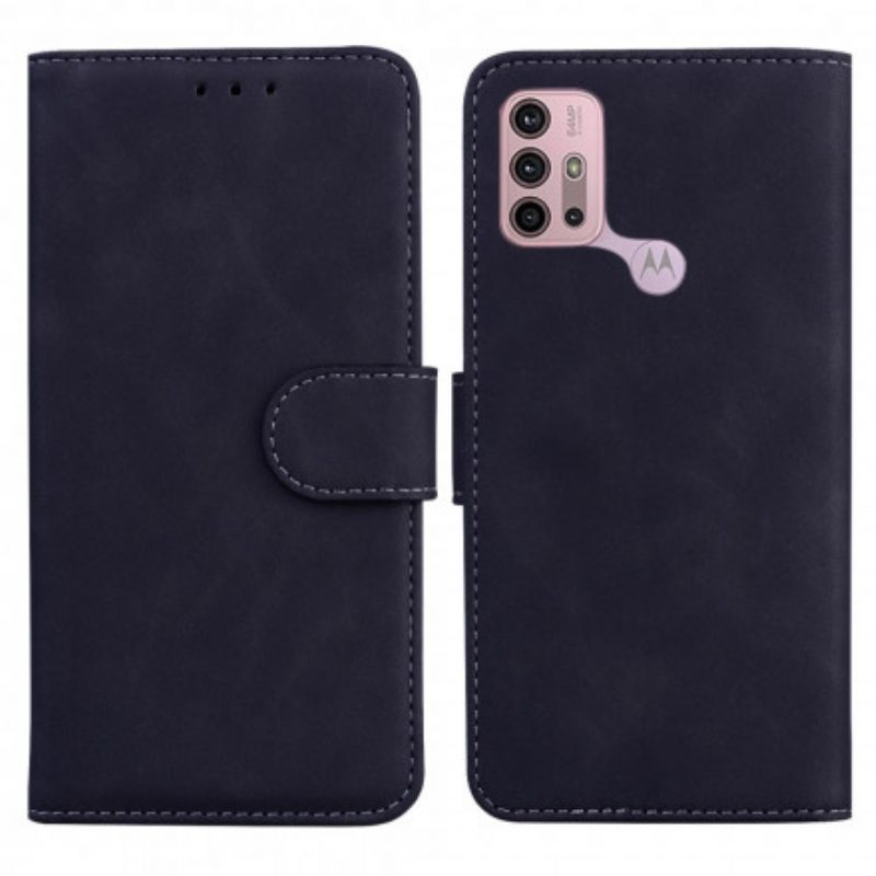 Custodia A Portafoglio Moto G30 / G10 Stile Vintage In Pelle Couture