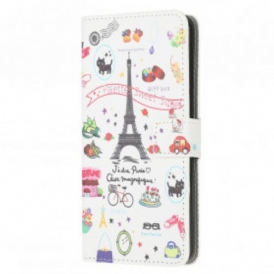 Custodia in pelle Moto G30 / G10 Amo Parigi