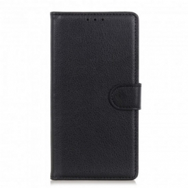 Custodia in pelle Moto G30 / G10 Ecopelle Tradizionale Litchi