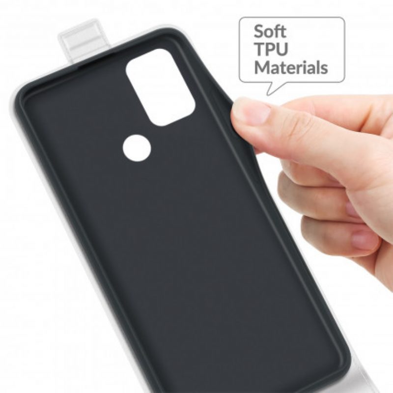 Custodia in pelle Moto G30 / G10 Folio Cover Ribalta Verticale Effetto Pelle