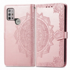 Custodia in pelle Moto G30 / G10 Mandala Medioevo