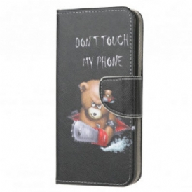 Custodia in pelle Moto G30 / G10 Orso Pericoloso