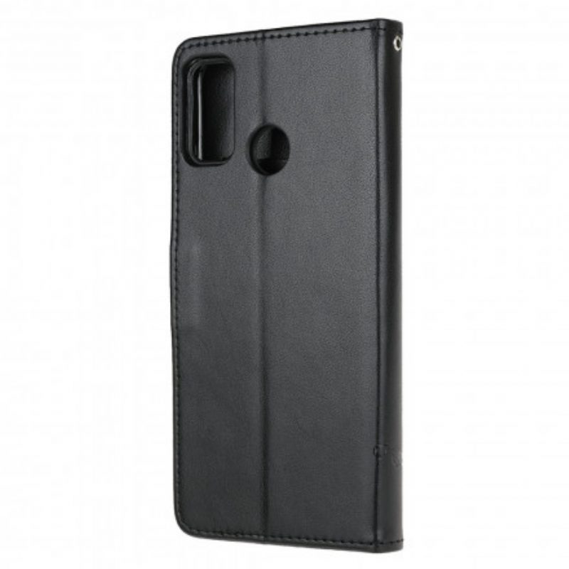 Custodia in pelle Moto G30 / G10 Perizoma Farfalle E Fiori