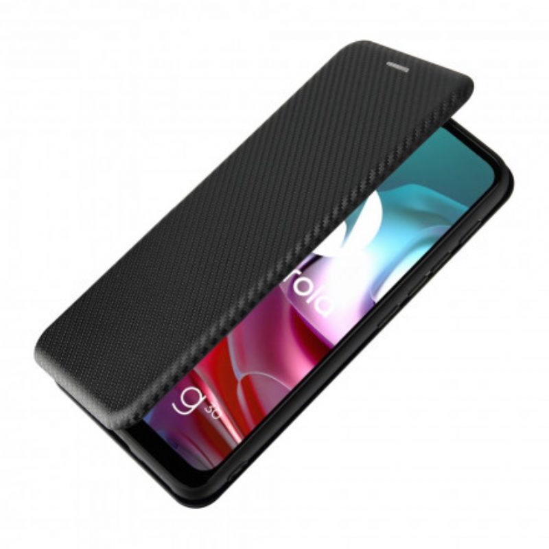 Folio Cover Moto G30 / G10 Custodia in pelle Silicone Colorato Al Carbonio